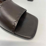 Etienne Aigner Size 8 Women's Brown Solid Slide Sandals