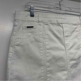 Beija Flor Size 10-30 Women's White Solid Pencil-Knee Skirt