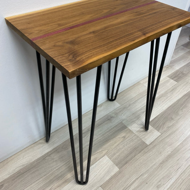 Walnut and Purple Heart Wood Side Table