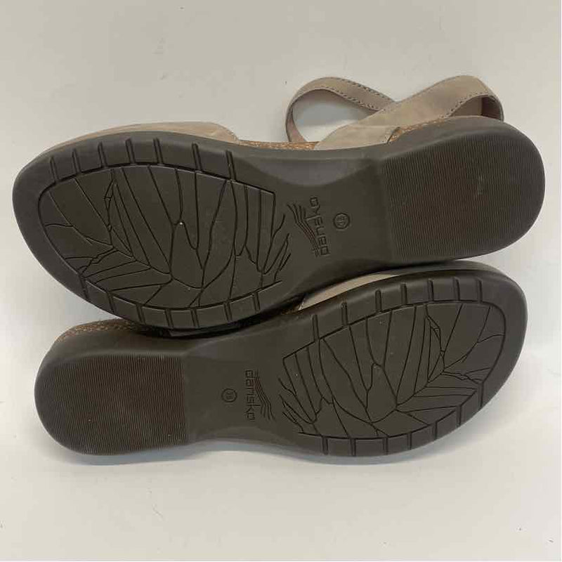 Dansko Size 38-7.5 Women's Tan Solid Slingback Shoes