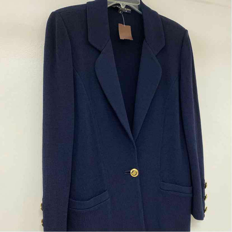 St John Basic Women's Size 8-M Navy Solid Blazer Jacket