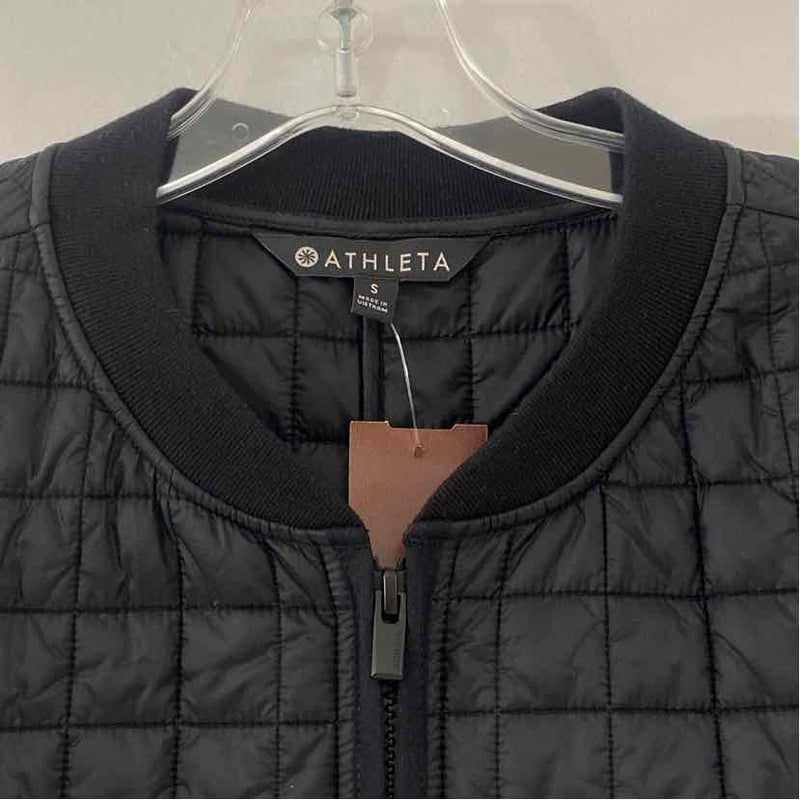 Athleta Women's Size S Black Solid Zip Up Coat