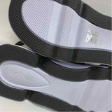 Aetrex Size 7.5-8 Women's Gray Stripe Strappy Sandals