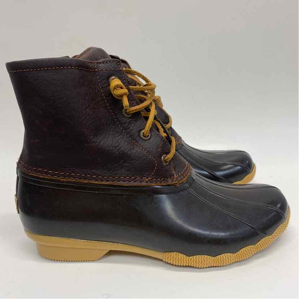 Sperry Top-Sider Size 8 Women's Brown Solid Lace Up Booties