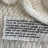 Lyrebird-Anthropologie Size M Women's Offwhite Solid Front Tie Sweater
