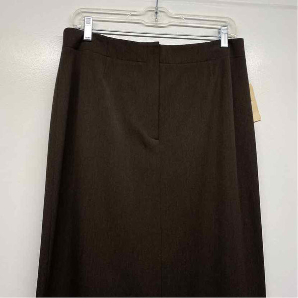 Caslon Size 12 Women's Brown Solid Pencil-Maxi Skirt