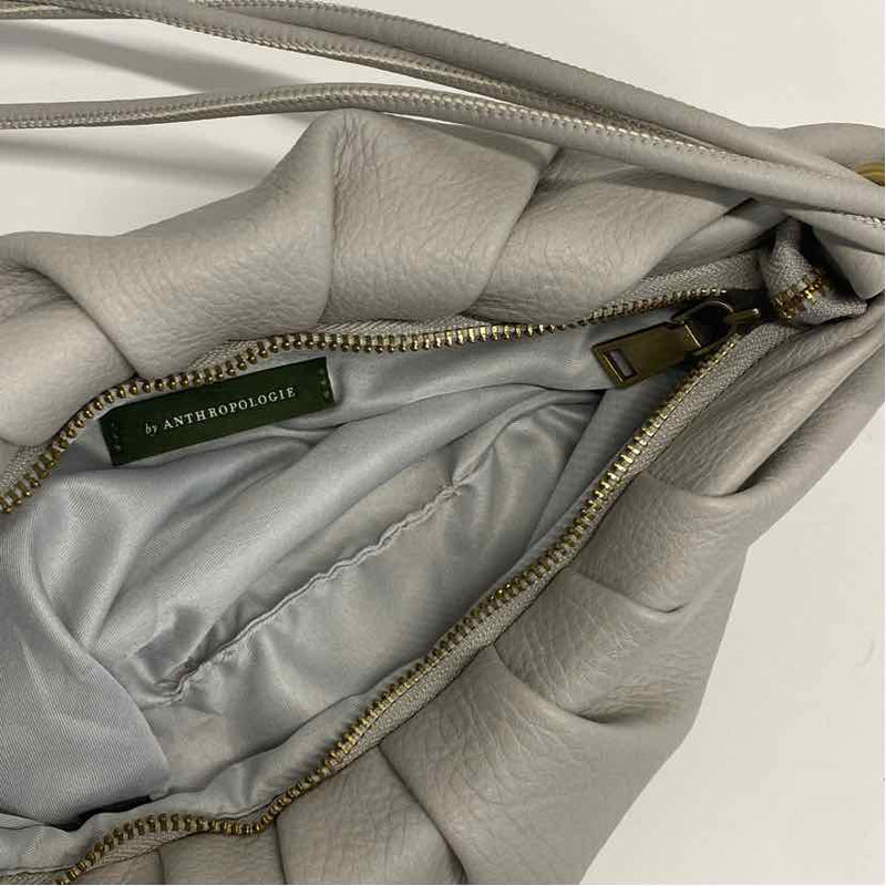 By Anthropologie Gray Faux Leather Pebbled Shoulder Handbag