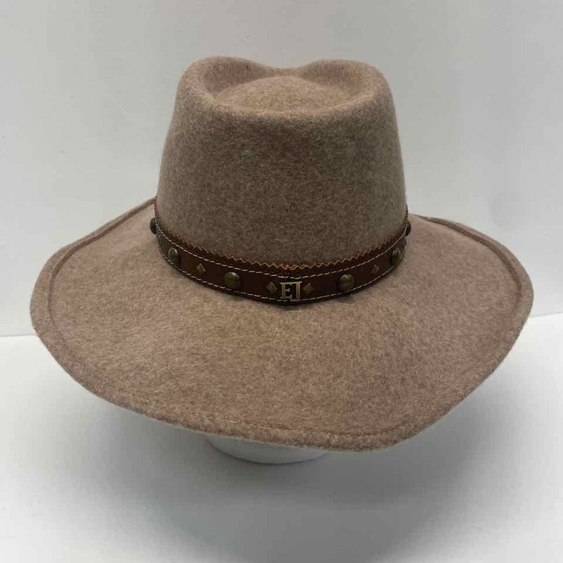 Eric Javits Tan Wool Tweed Western Hat