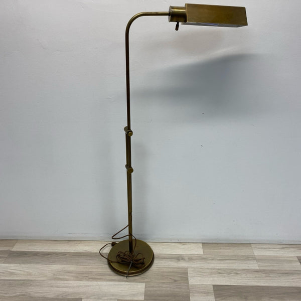Adjustable Height Brass Floor Lamp