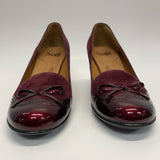 Sofft Size 7 Women's Burgundy Patchwork Pump Heels