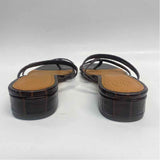 Tory Burch Size 7 Women's Brown Animal Print Camel Toe Sandals
