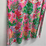 Lilly Pulitzer Size L Women's Pink-Multi Floral Halter Top and Pull OnMaxi Skirt