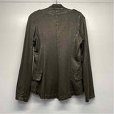 Angela Mara Women's Size S Brown Solid Military Jacket