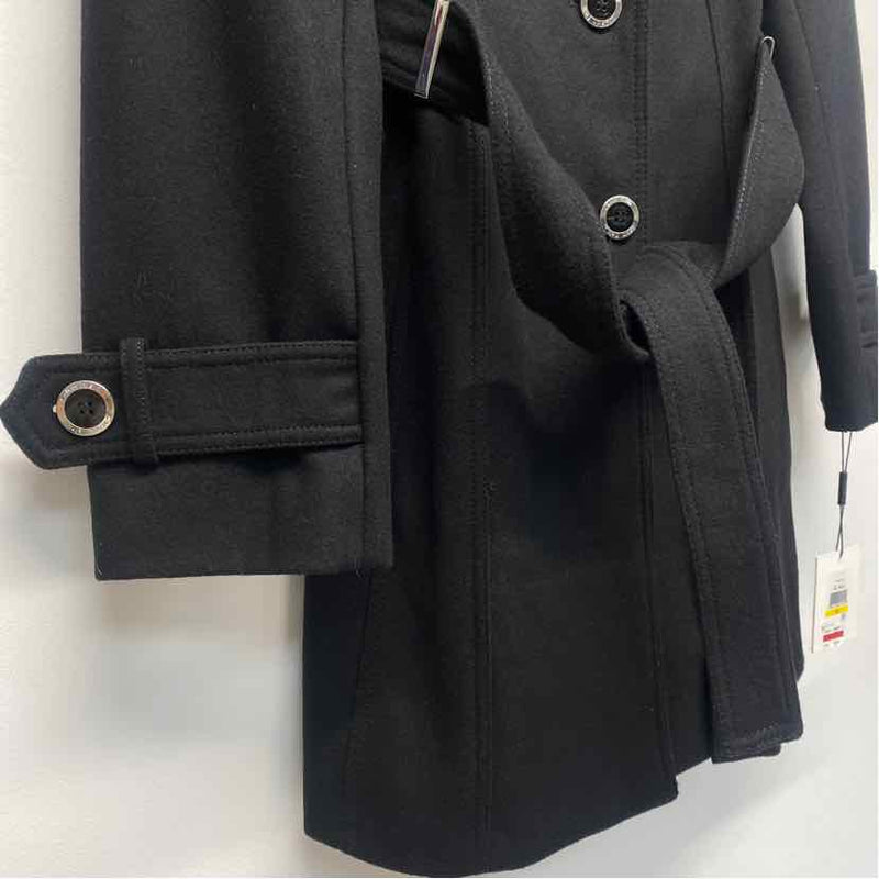 Calvin Klein Women's Size M Black Solid Overcoat Coat