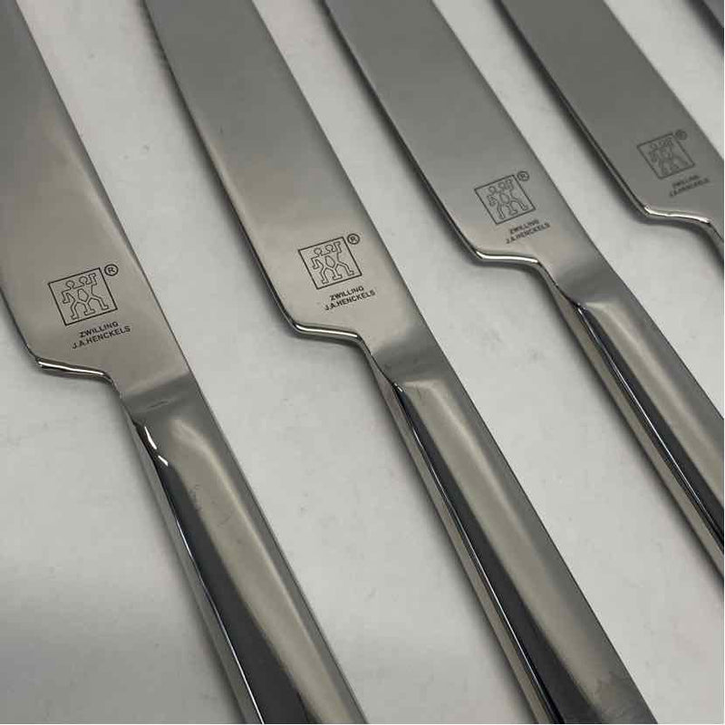 Zwilling J.Z. Henckels Silver Stainless Steel 8-Piece Knife Set w Wood Case