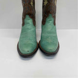 Ariat Size 6.5 Women's Green-Brown Embroidered Western Boots