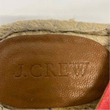J.Crew Size 8 Women's Red Solid Ankle Tie Wrap Espadrille Flats