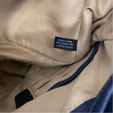 Levenger Navy Leather Solid Backpack Handbag