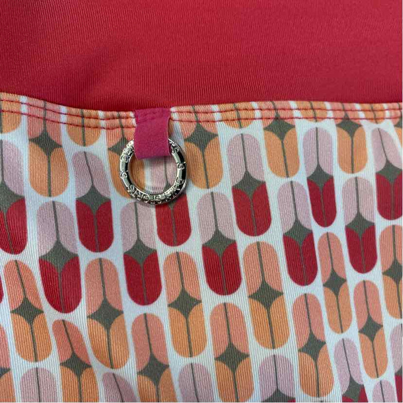 Daily Sports Size S Women's Coral-Multi Pattern Pull On Skort