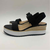 Madden NYC Size 8 Women's Black-Tan Color Block Platform Sandals