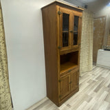White Clad Brown Pressed Wood Cabinet