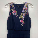 White House Black Market Size 6-S Women's Navy-Multicolor Floral Dress