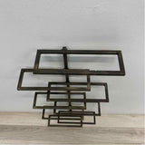 Brown Metal Wine Rack Holds 8 Bottles