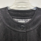 Charter Club Women's Size 2x-18W Black Pattern 3/4 Sleeve Jacket