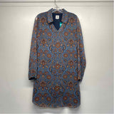 Cabi Size S Women's Blue-Brown Pattern Shift Dress