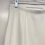 Franne Golde Size M-8 Women's White Solid A Line-Maxi Skirt