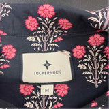 Tuckernuck Size M Women's Black-Multi Floral Pullover Blouse