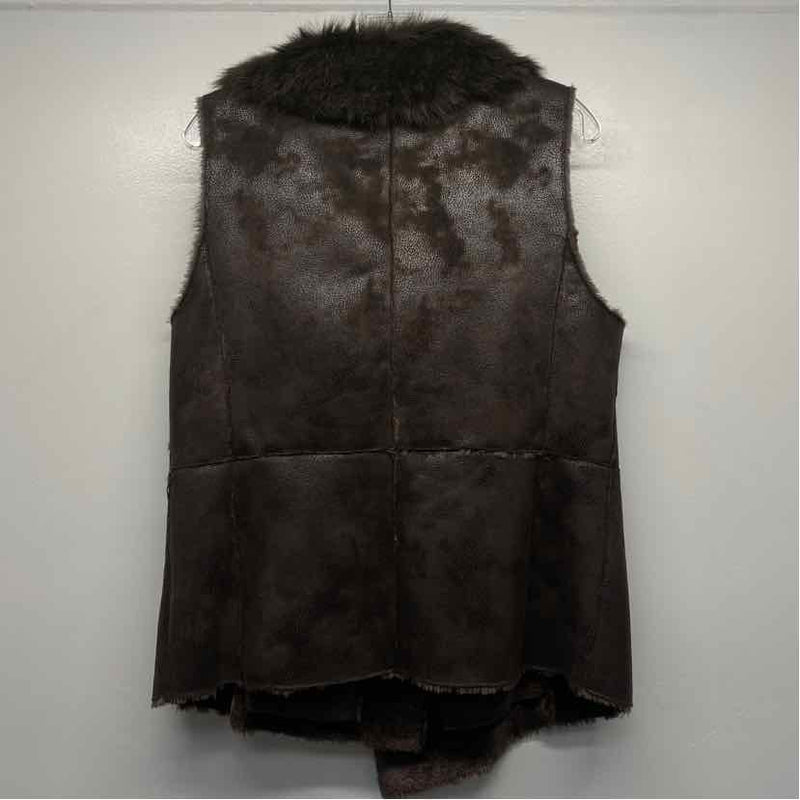 Dennis By Dennis Basso Women's Size M Brown Textured Vest