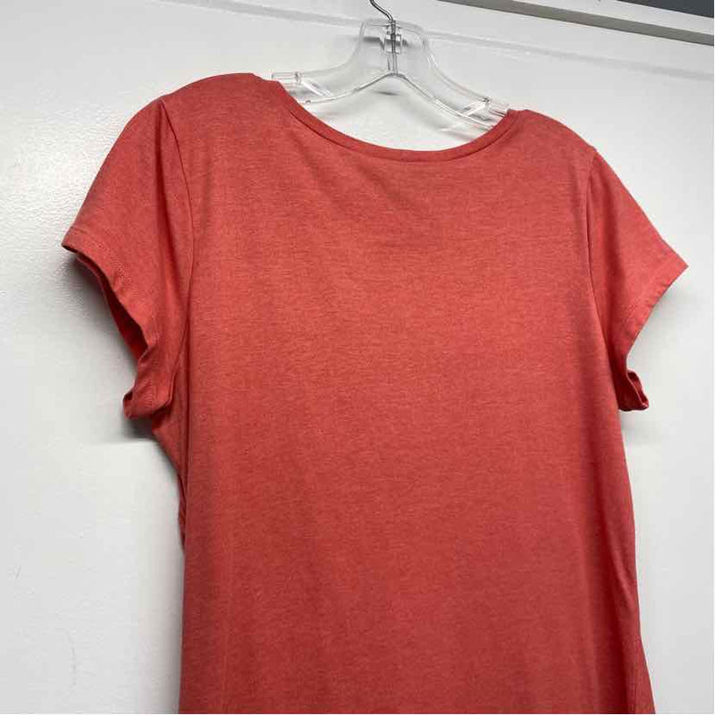 Scarlett Size L-XL Women's Peach Solid T-Shirt Dress
