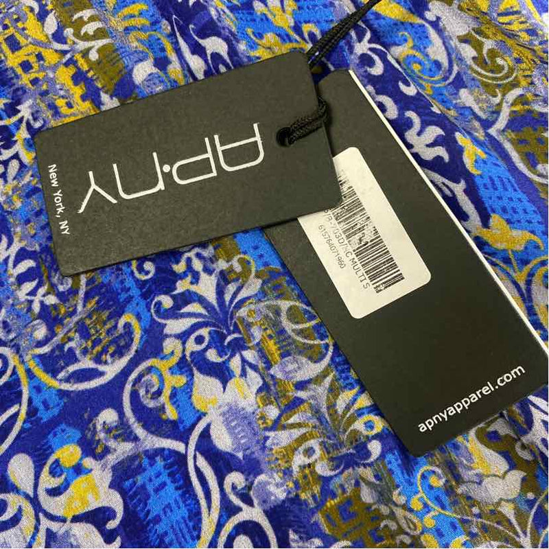 APNY Size S Women's Blue-Multi Pattern Button Up Shirt