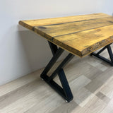 Handmade Pedestal Pine Bench