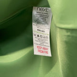 Next Size 12-M Women's Green Solid Faux Wrap Dress