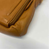 Coldwater Creek Caramel Solid Leather Crossbody Handbag