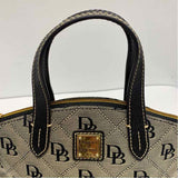 Dooney & Bourke Black Fabric Signature Satchel Handbag
