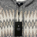 Frye Size Xl Women's Gray-Multi Print Hoodie Sweater