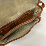 Dooney & Bourke Beige-Brown Leather Pebbled Crossbody Handbag