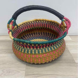 Alaffia Baskets Teal-Pink-Multi Savannah Grass Basket