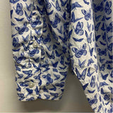 Frank & Eileen Est 1947 Size L Women's Blue-White Print Button Up Shirt