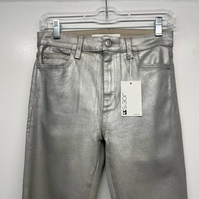 Joe's Size 26-0 Women's Silver Shimmer High Rise Skinny Ankle Jeans