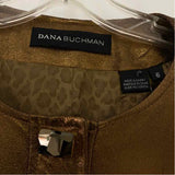 Dana Buchman Women's Size 6-S Bronze Shimmer Single Button Jacket