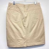 Saint James Size 12 Women's Beige Solid Pencil Skirt