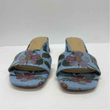 Marc Fisher Size 8 Women's Blue-Multi Floral Strappy Sandals