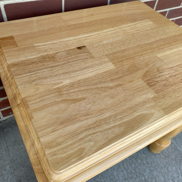 Natural Wood Side Table