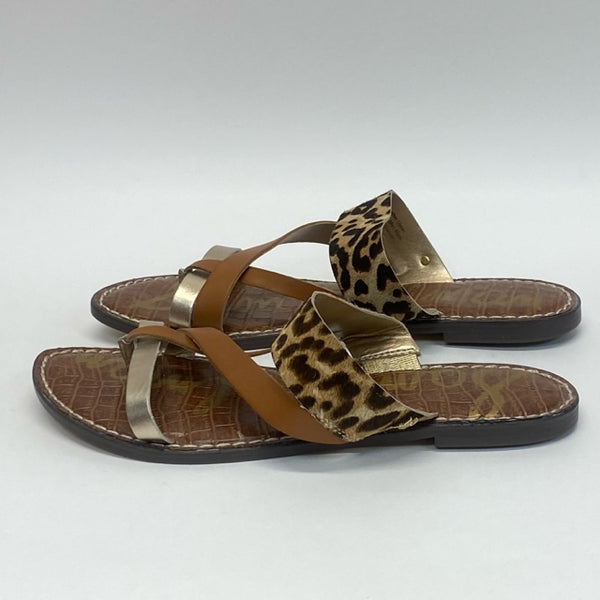 Sam Edelman Size 8 Women's Brown Color Block Flats Sandals