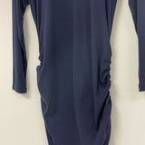 Michael Stars Size Xl Women's Navy Solid Maxi-Long Sleeve Dress