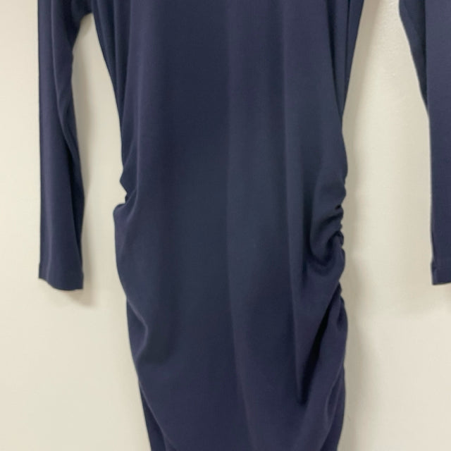 Michael Stars Size Xl Women's Navy Solid Maxi-Long Sleeve Dress